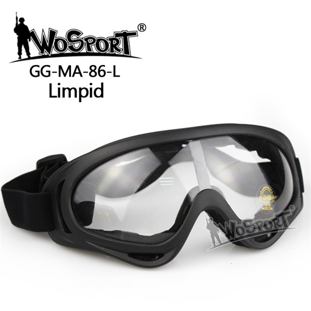Wosport Ochranné antireflexní brýle MA-86, černé - čiré