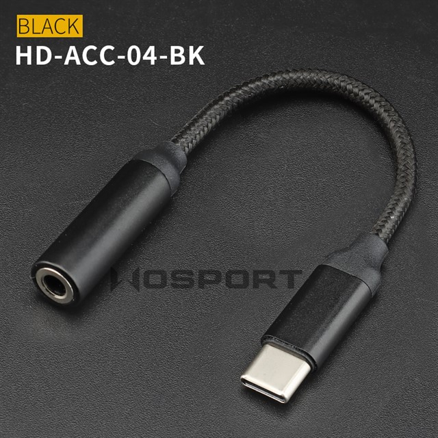 Levně Wosport 12cm prodlužovací kabel USB-C na 3,5mm JACK