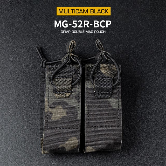 Wosport DPMP Double MOLLE sumka na dva 9mm pistolové zásobníky - MC Black