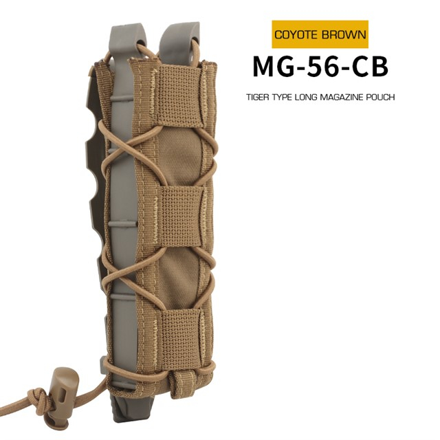 Wosport Tiger type MOLLE sumka na dlouhé zásobníky MP5 - coyote