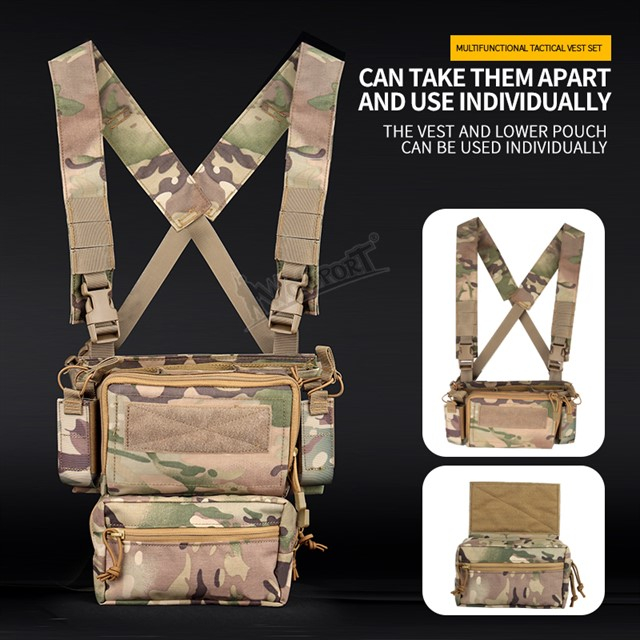 Wosport Taktický Chest rig D3TMVS - Černý