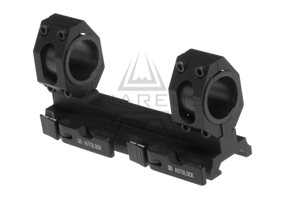 Aim-O QD Spojené taktické montážní kroužky 25mm / 30mm - černé