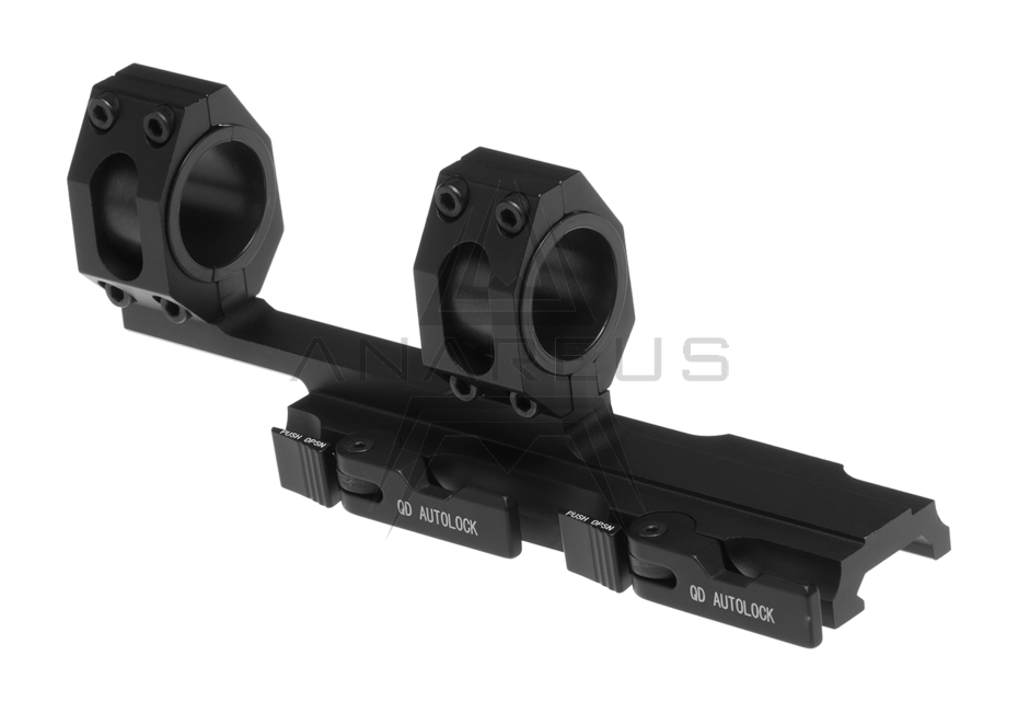 Aim-O QD Extended Spojené taktické montážní kroužky 25mm / 30mm - černé