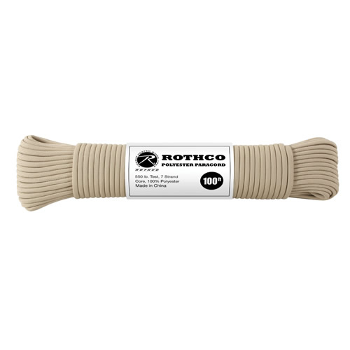 Parašňůra - paracord 30m - TAN