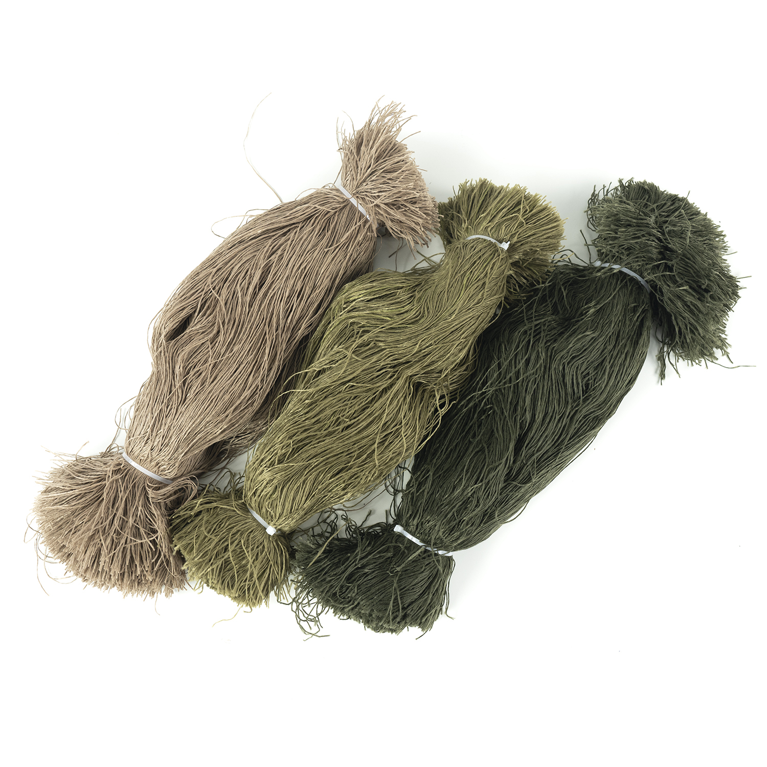 Novritsch BURLAP CAMO set jutových třásní - Zelená / písková