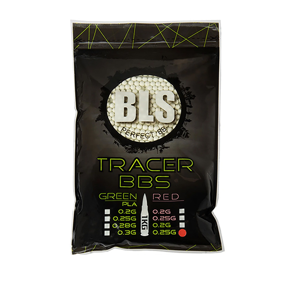 BLS airsoftové nasvětlovací kuličky TRACER 0,25g, 4000 BBs (sáček) - Zelená