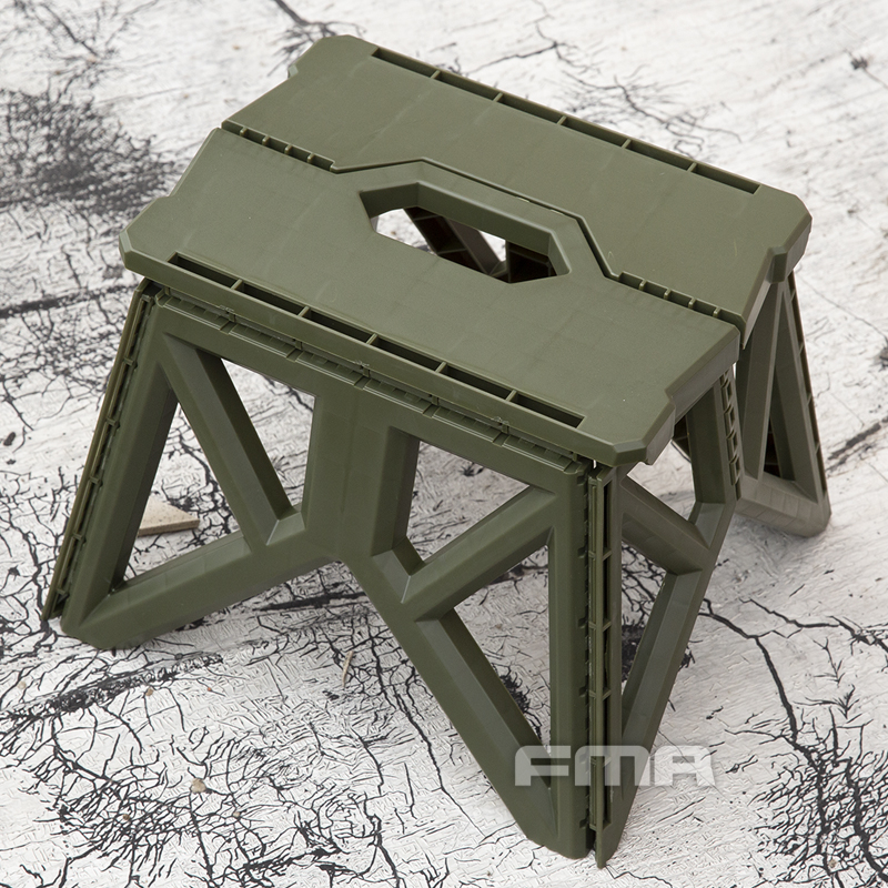 Levně FMA FMA skládací plastová židle - military zelená