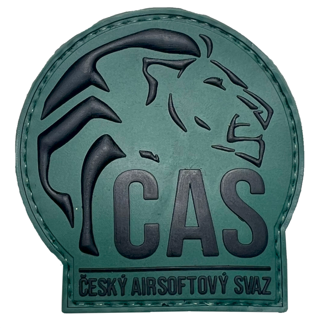 3D gumová nášivka Český Airsoftový Svaz - Zelená