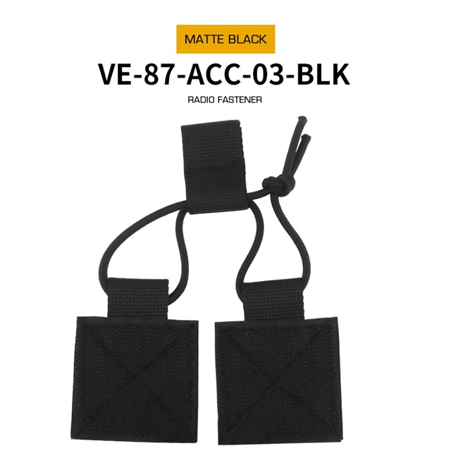 Wosport Gumička se suchým zipem na zajištění obsahu sumky - Černá