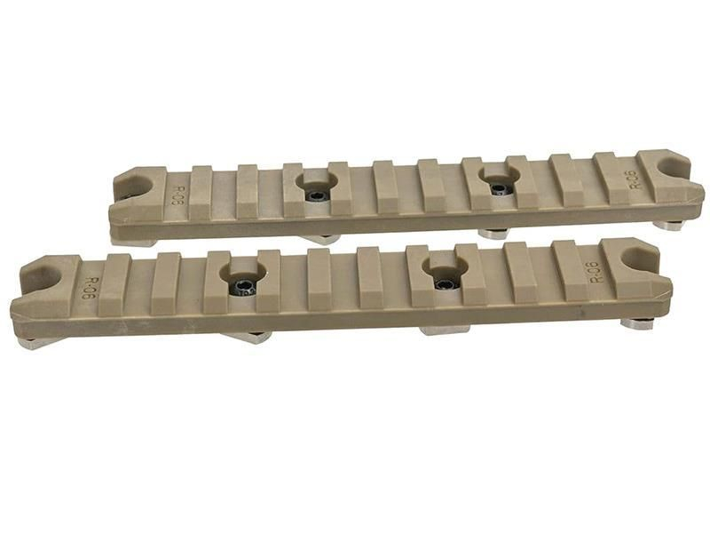 ARES plastová RIS lišta 11 Slot/129 mm pro M-LOK (2kusy) - Písková