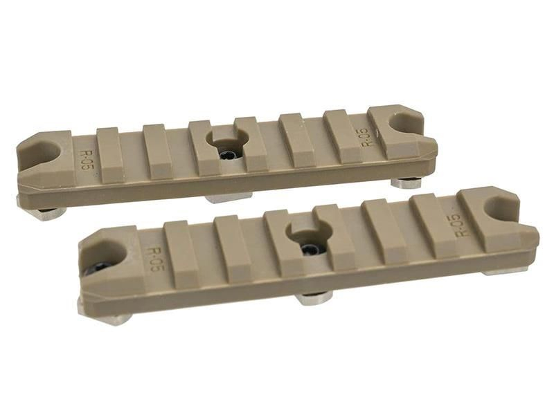 ARES plastová RIS lišta 7 Slot/90 mm pro M-LOK (2kusy) - Písková
