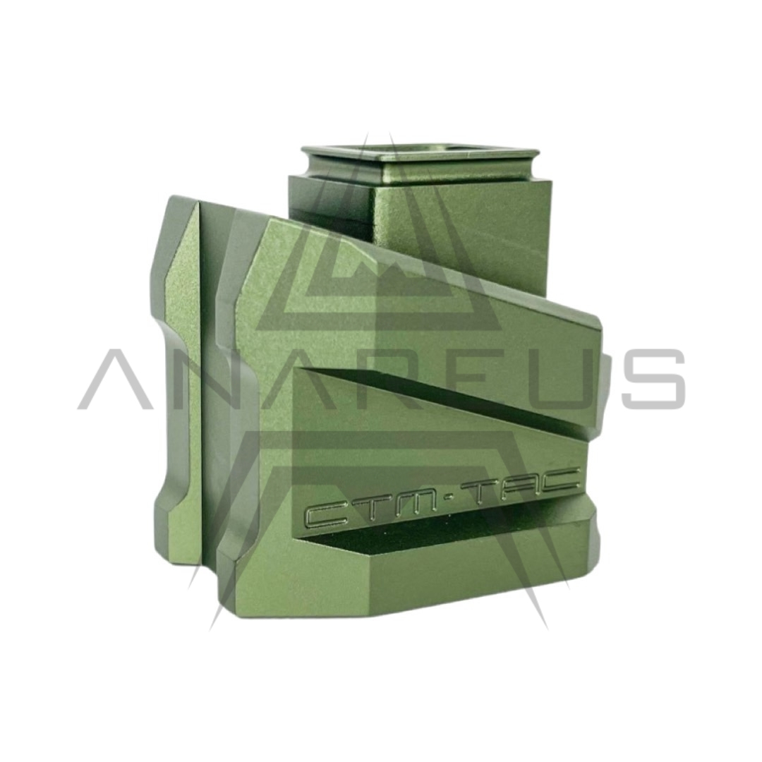 Levně CTM TAC CTM zvětšená hliníková patka zásobníku AAP-01/C a Glock - Zelená