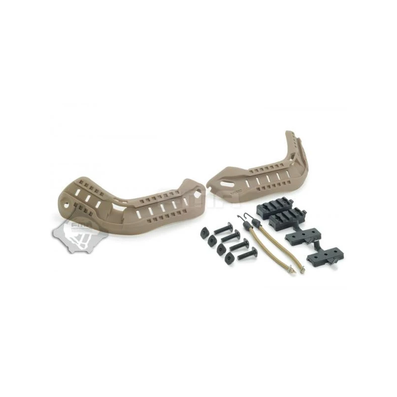 S&T Casque FAST TAN avec Rails et Attaches