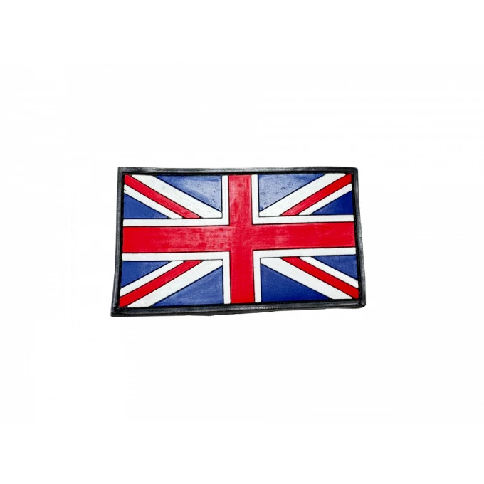 UK British Flag 3D PVC Rubber Tactical Patch – Hook Fastener Backing