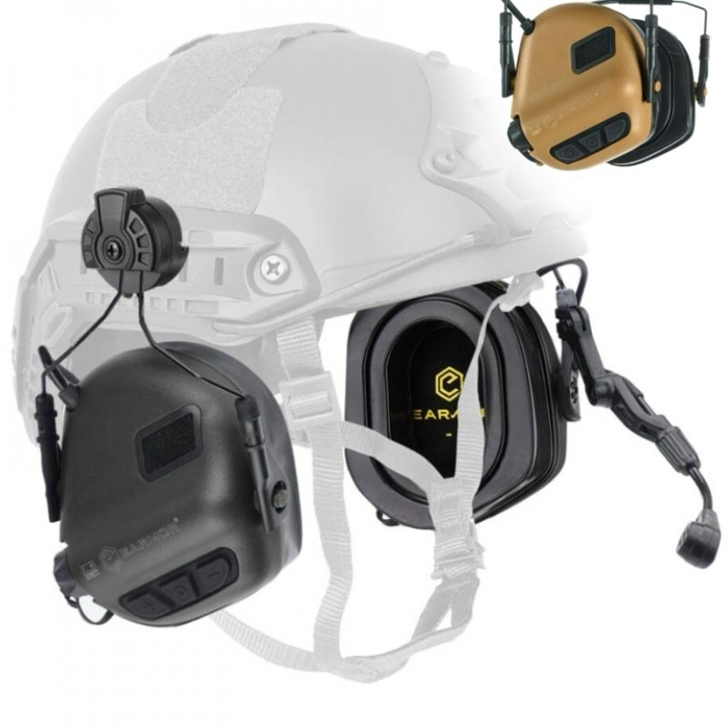 EARMOR taktický headset M32H PLUS na helmu – Coyote
