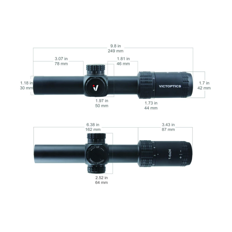 Vector Optics - VictOptics S6 1-6x24 SFP LPVO Riflescope - B | ANAREUS