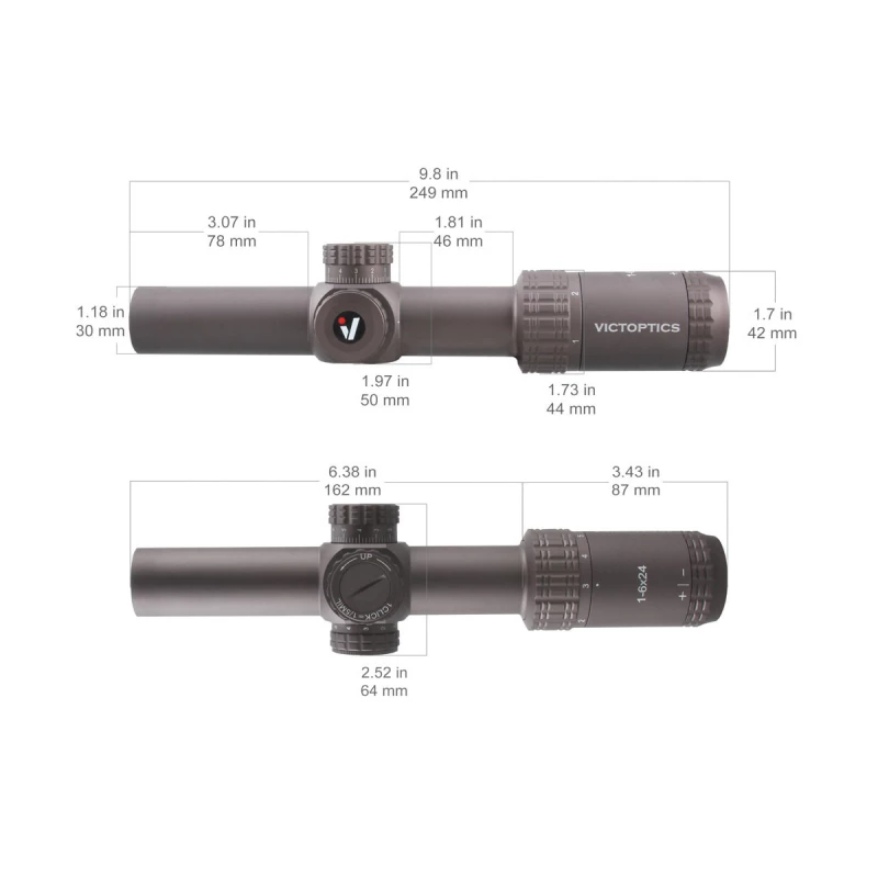 Vector Optics - VictOptics S6 1-6x24 SFP LPVO Riflescope - B | ANAREUS