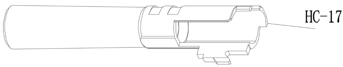 RAVEN Vnější hlaveň pro Vorsk Hi-Capa 4.3, zlatá