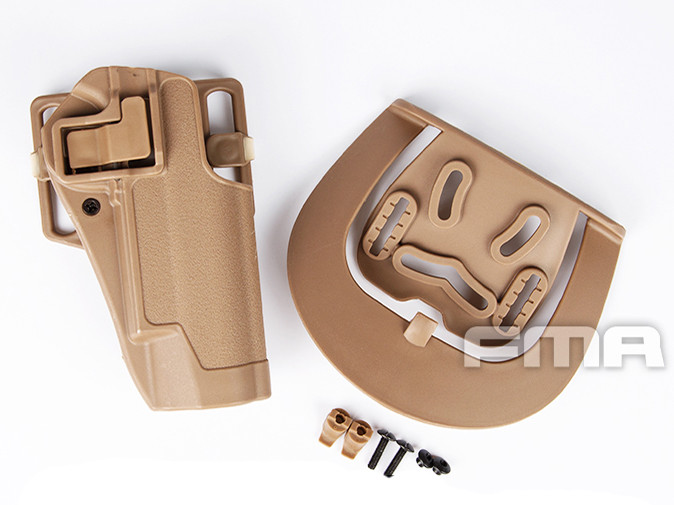Levně FMA Opaskové plastové pouzdro - holster pro M1911, pískové