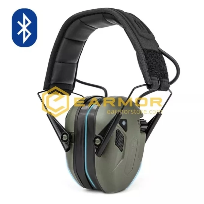 Casque De Tir Antibruit électronique Awesafe - Protection Auditive NRR 23dB - Vert