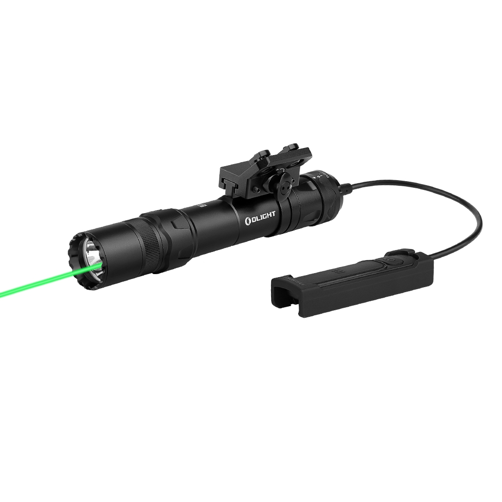 OLIGHT pušková svítilna ODIN GL-M (zelený laser) 1500 lm, M-LOK verze - Černá