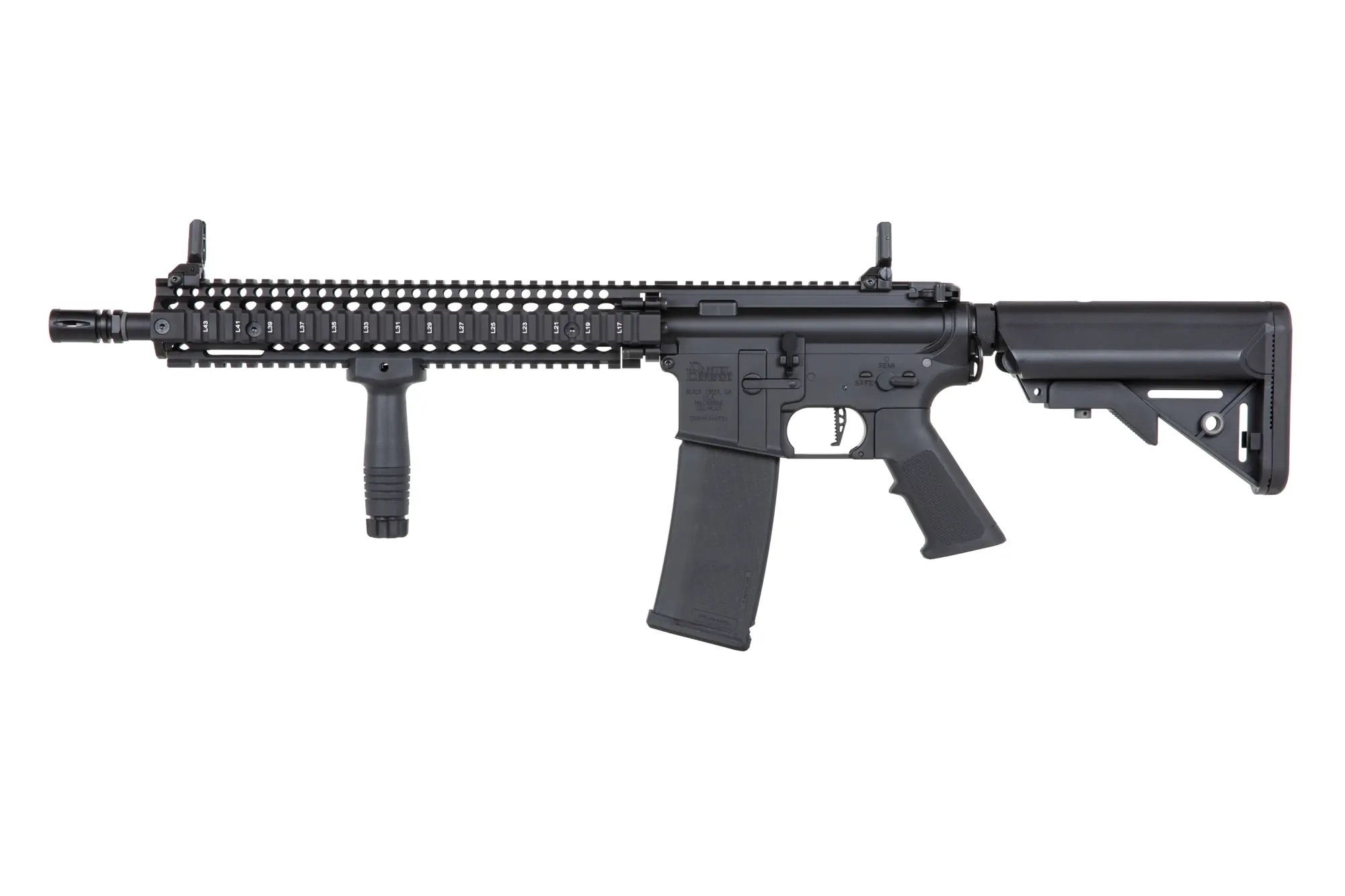 SA Daniel Defence(R) MK18 BLOCK 2 (SA-P26 Prime(TM) Aster II ETU) s bezuhlíkovým motorem - Černá