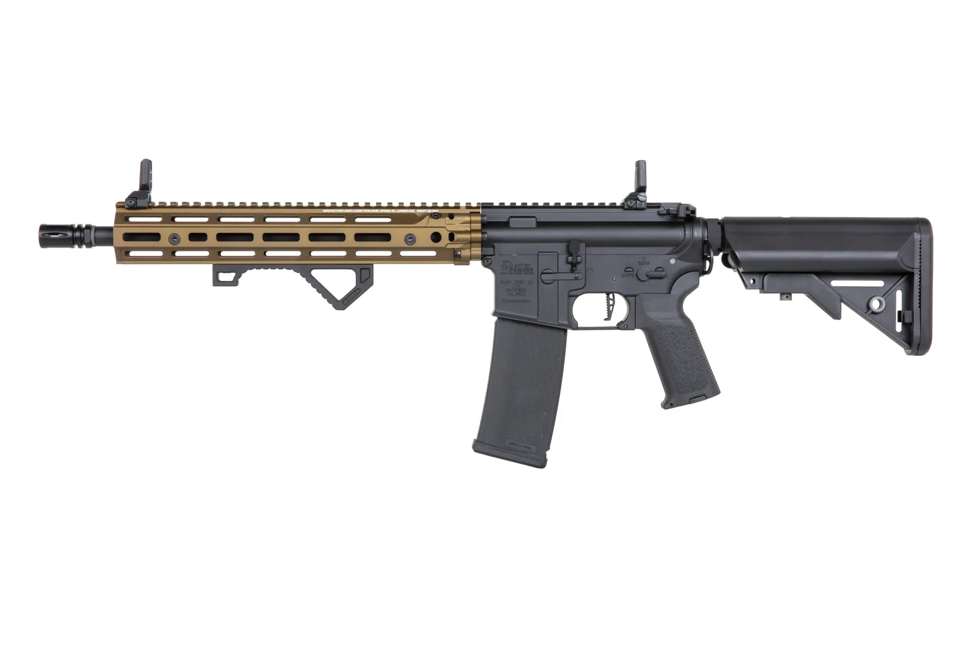 SA Daniel Defence(R) MK18 RIII M-LOK 14.5" (SA-P28 RIS III Prime(TM) Aster II ETU) s bezuhlíkovým motorem - Chaos Bronze