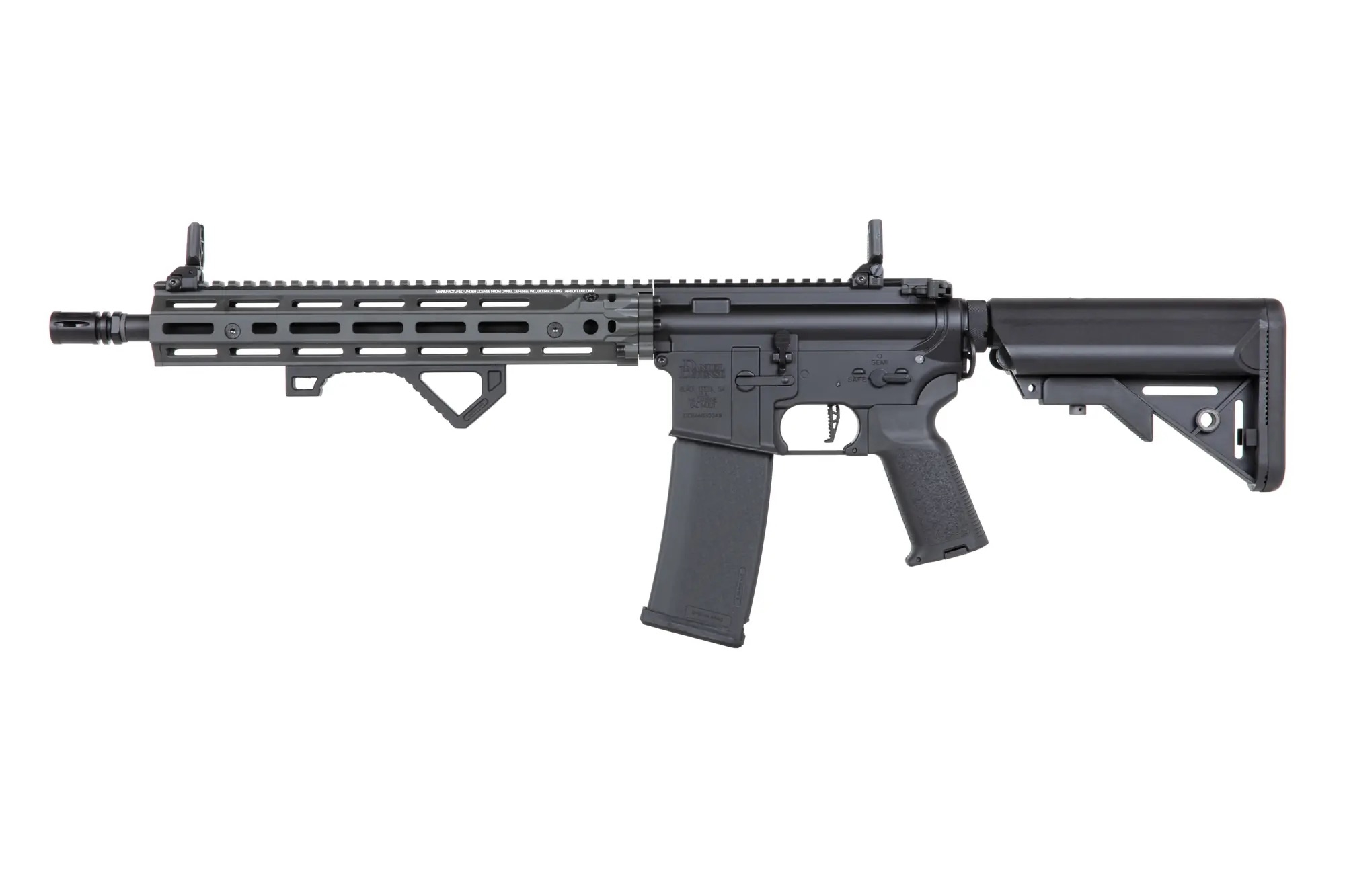 SA Daniel Defence(R) MK18 RIII M-LOK 14.5" (SA-P28 RIS III Prime(TM) Aster II ETU) s bezuhlíkovým motorem - Steel Grey