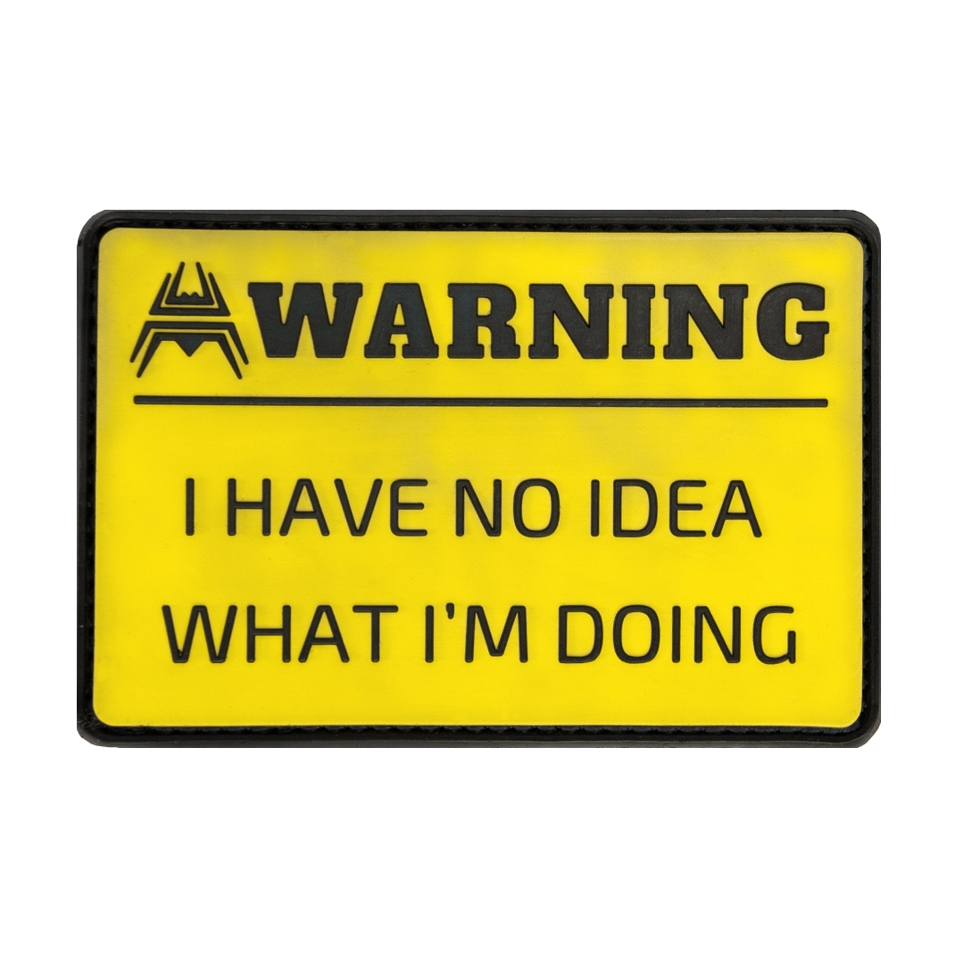 ANAREUS VELCRO Warning patch NO IDEA - Žlutá