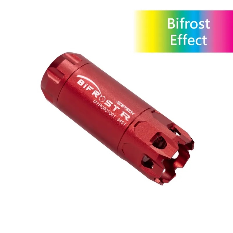AceTech nasvětlovací tlumič BIFROST R s imitací výšlehu - Červená
