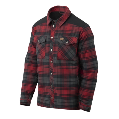 HELIKON košile WINTER WARDEN, dlouhý rukáv - Slate Crimson Plaid