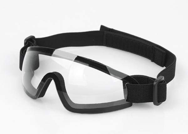 Levně FMA Brýle ochranné LOW PROFILE s gumičkou - čiré