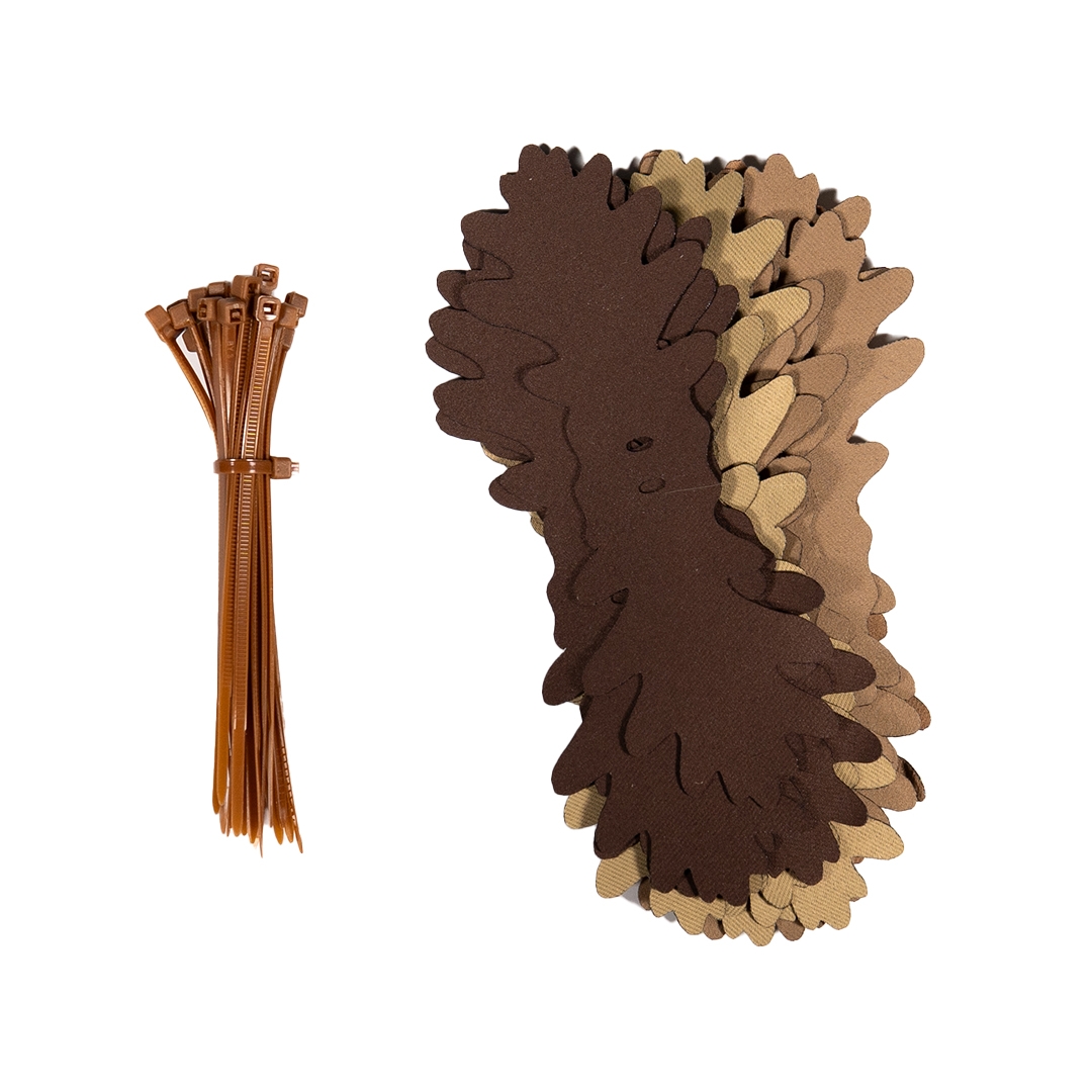 ANAREUS 3D maskovací listy SilkLeaf Oak (dub), 25 ks - Hnědá