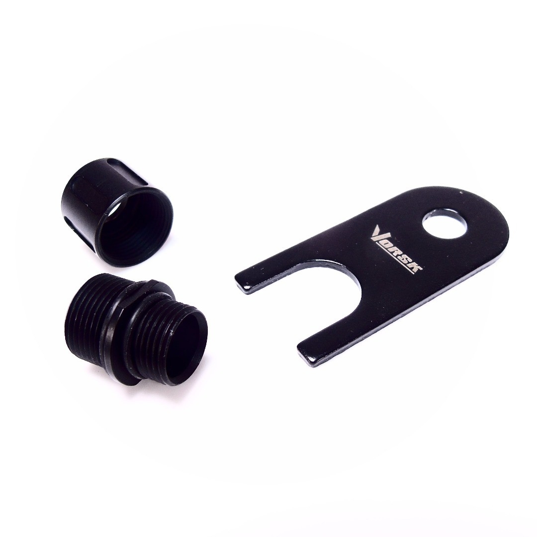 VORSK adaptér tlumiče (12 mm CW → 14 mm CCW) – Černá
