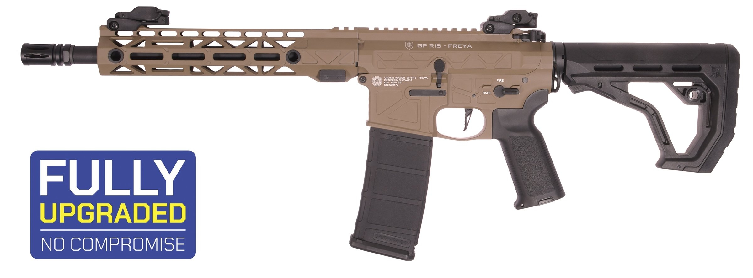 Delta Armory GP FREYA R15 Skeleton M-LOK 10" Gen2 – Písková