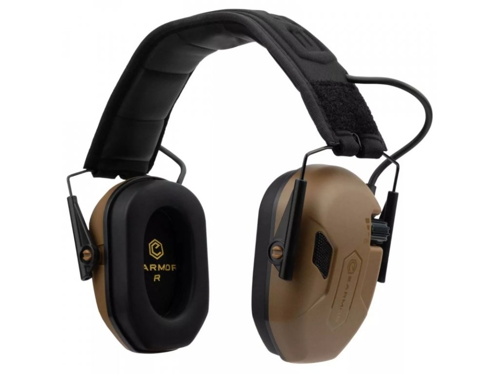 EARMOR elektronická střelecká sluchátka M300A - Coyote Brown
