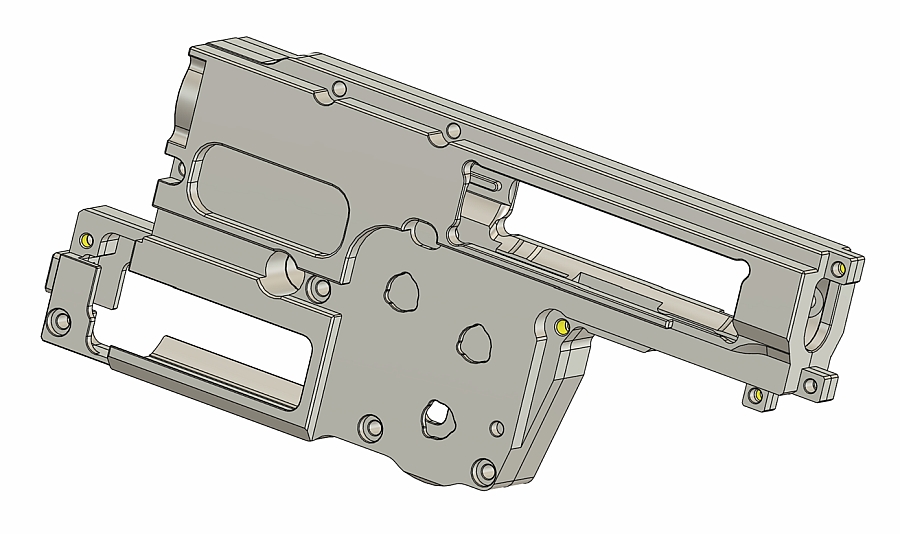 RetroArms RetroArms CNC mechabox P90 (V6) QSC, 8mm - Černá
