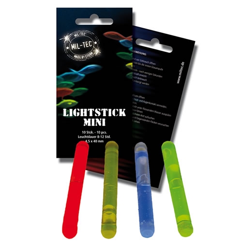 MIL-TEC chemické světlo MINI Lightstick 4 cm, 10 kusů – Žlutá
