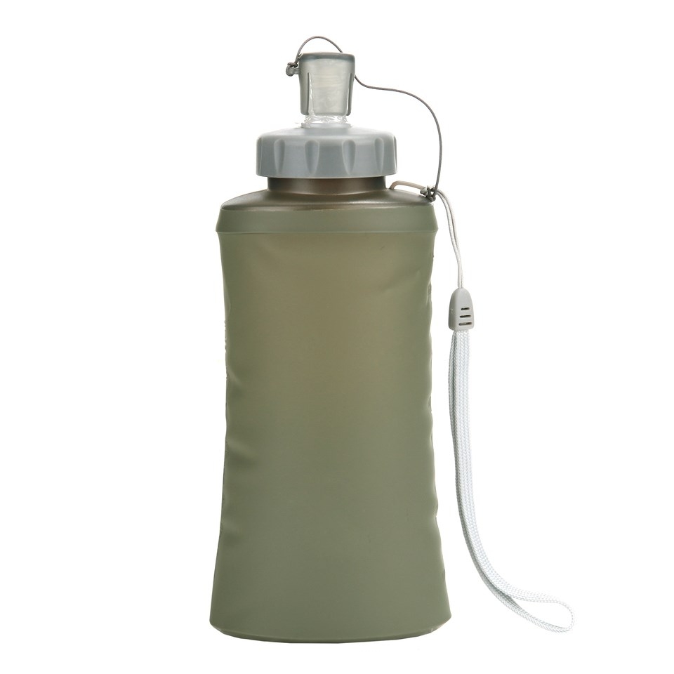 101INC skládací lahev na vodu, 600 ml - Zelená