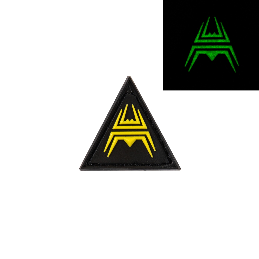 ANAREUS 3D PVC gumový patch SPIDER MINI, svítící (3 cm) - Černá