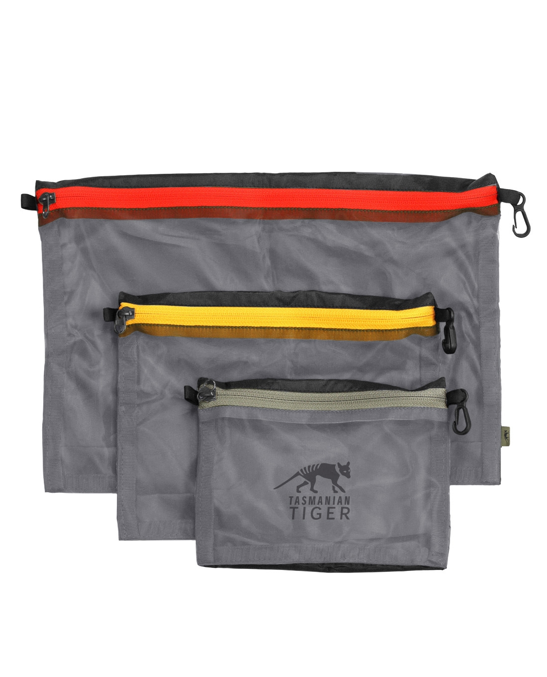 Tasmanian Tiger TT set síťovaných organizérů MESH POCKET - Černá