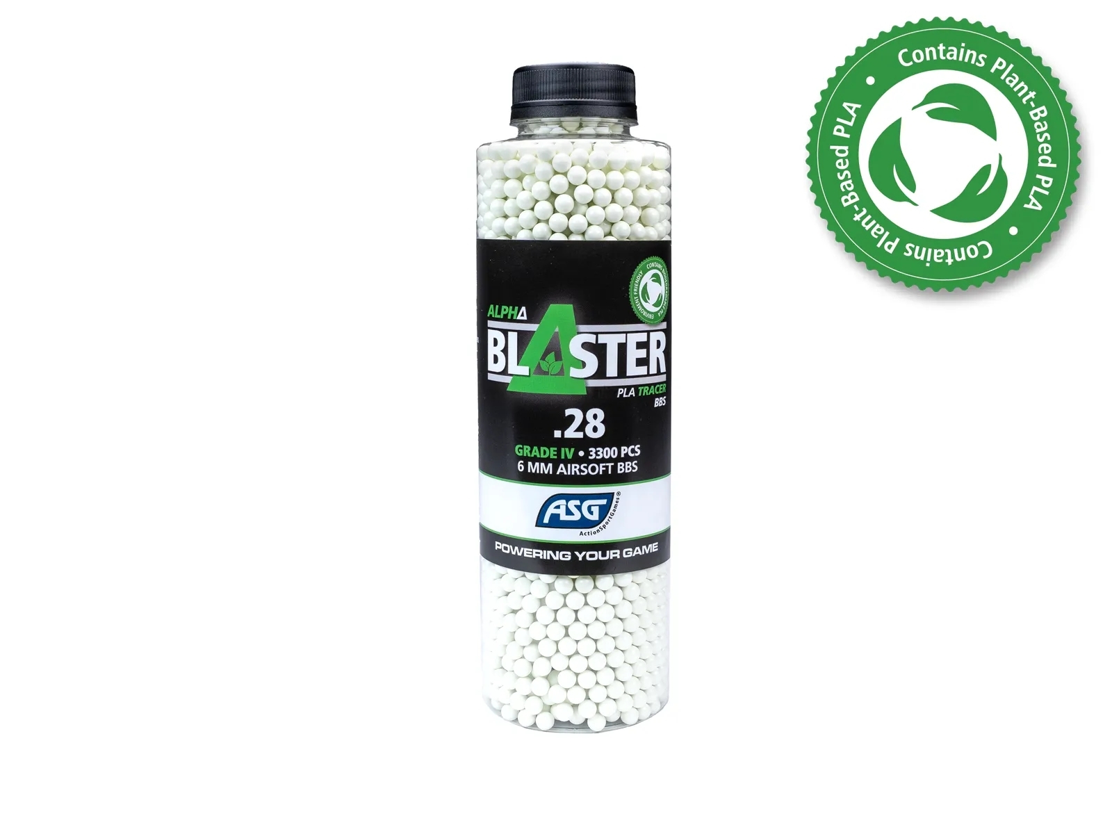 ASG ASG BIO kuličky ALPHA Blaster PLA Tracer 0,28g, 3300 BBs - Zelená