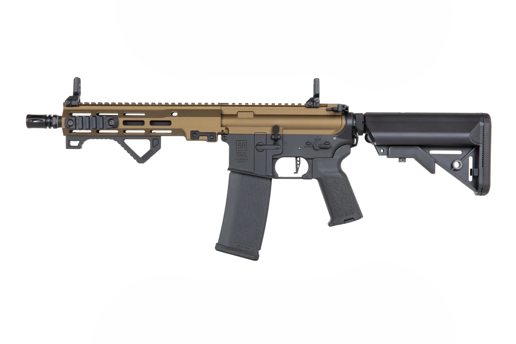 SA M4 CQB M-LOK (SA-P23 Prime(TM) Aster II ETU) s bezuhlíkovým motorem - Chaos Bronze