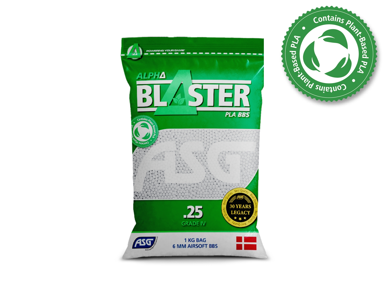 ASG ASG BIO kuličky ALPHA Blaster PLA 0,25g, 4000 BBs - Bílá