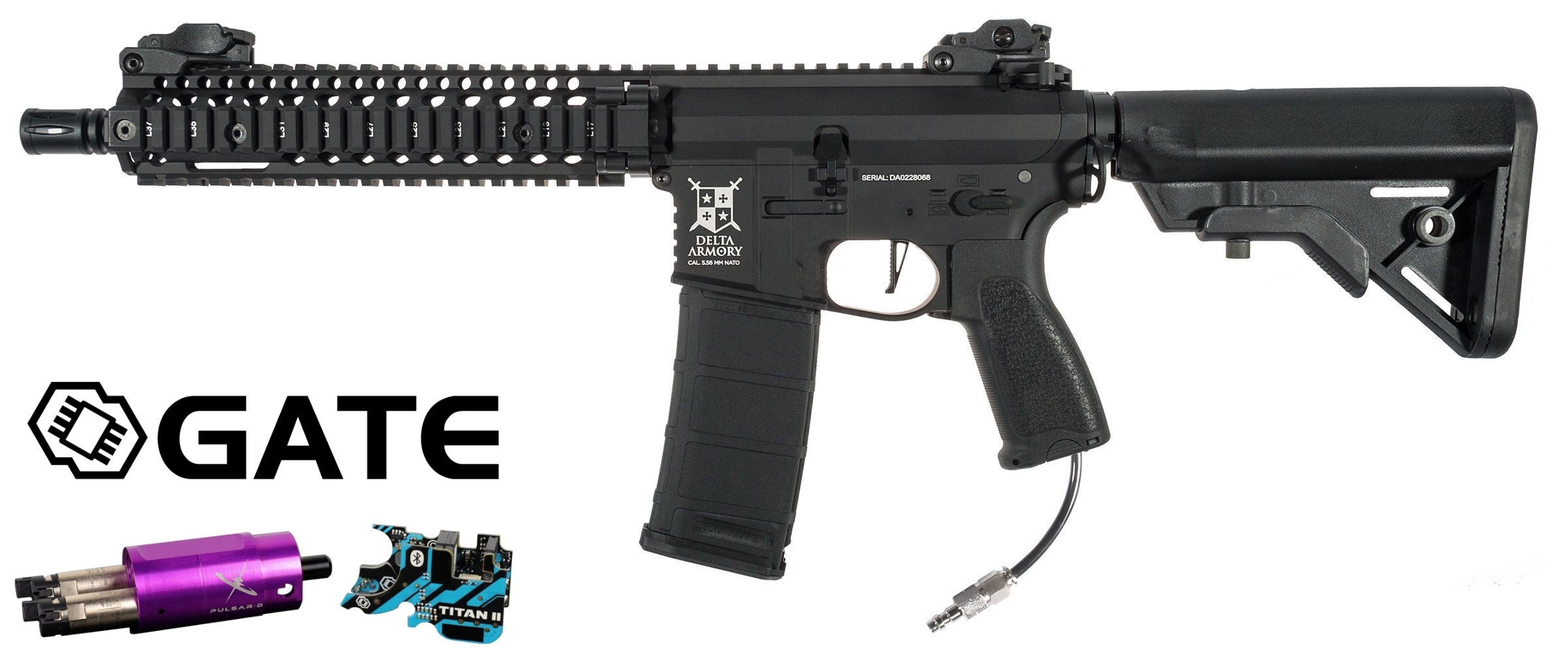 Delta Armory MK18 ALPHA HPA Pulsar D, TITAN II - Černá