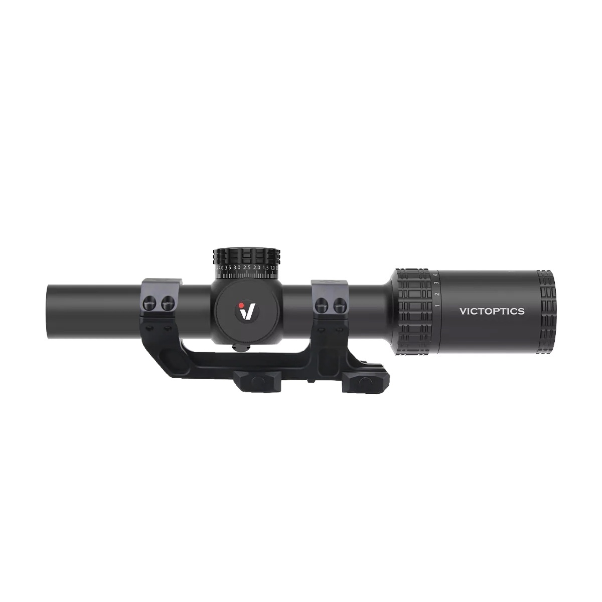 VictOptics LPVO puškohled S10 1–10x24  plus  jednodílná montáž - Černá