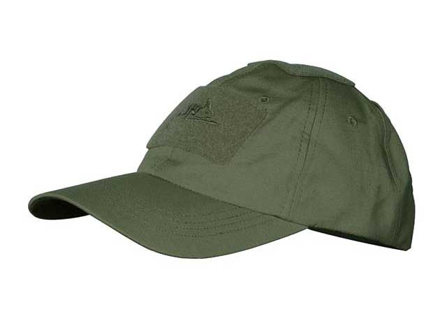 HELIKON čepice BASEBALL na suchý zip, ripstop - Zelená
