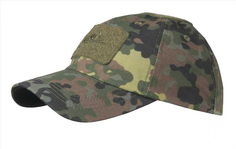 HELIKON čepice BASEBALL na suchý zip, ripstop - Flecktarn