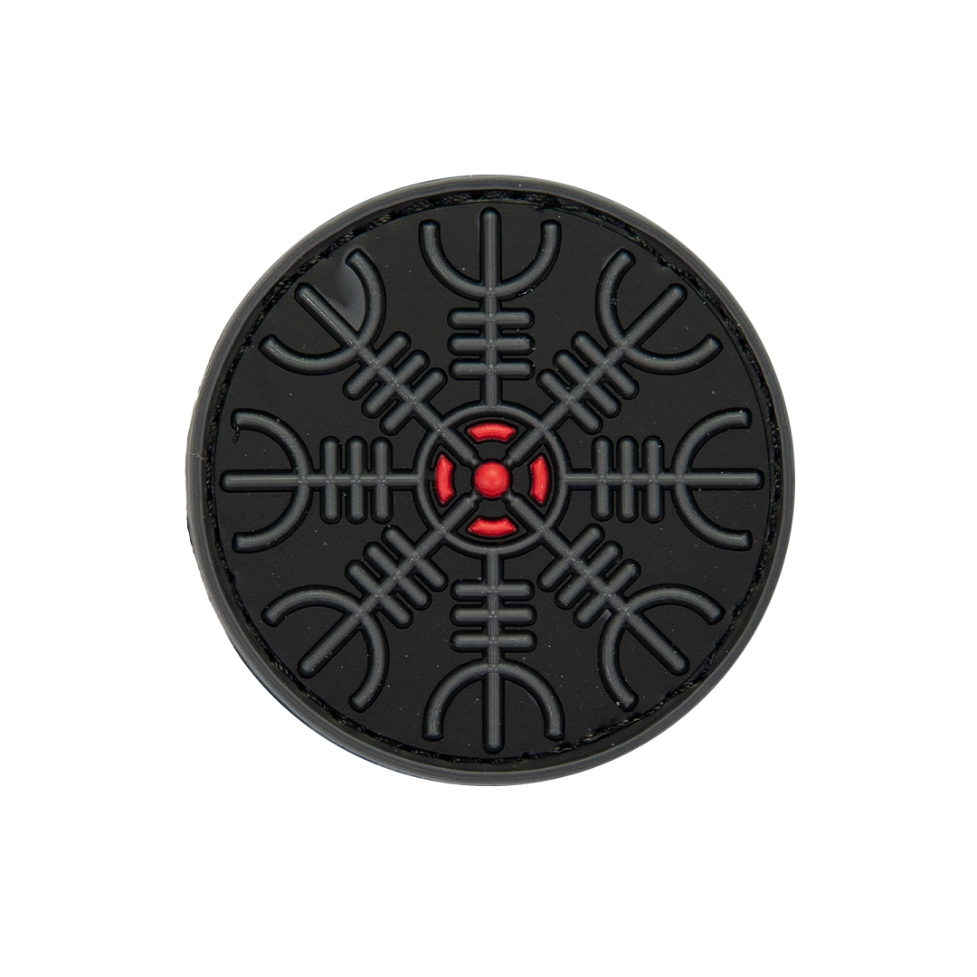 3D gumová nášivka HELM OF AWE Patch - Černá
