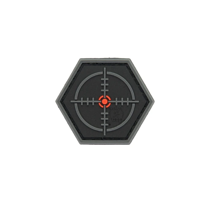 3D PVC AIRSOFT SNIPER SCOPE Patch - Black